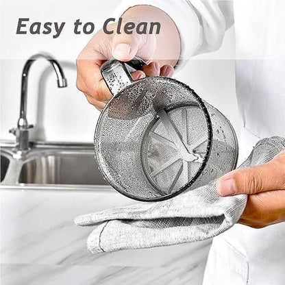 Semi Automatic Flour Sieve Hand Helder Sifter Cup Filter