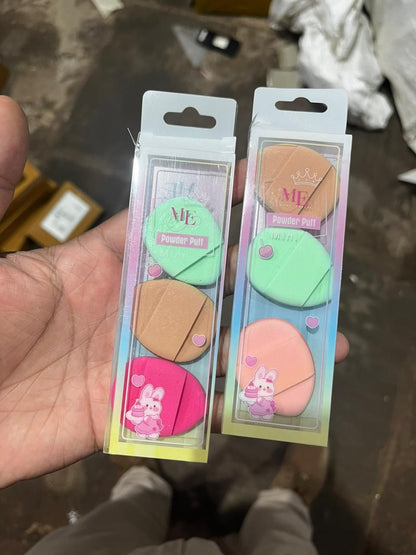 Fingertip Powder Puff Mini Set  (Pack of 2)