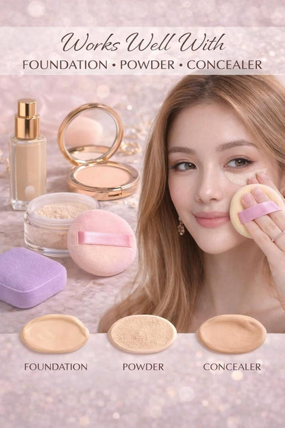 Fingertip Powder Puff Mini Set  (Pack of 2)